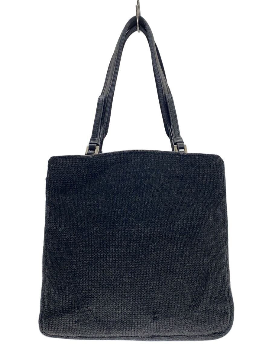 PRADA Handbag Wool BLK Solid B9446 From Japan Pra… - image 1