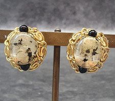 SCHMUCK - Paar Vintage Cabochon Ohrringe #74