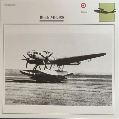 Bloch SeaPlane Sea Plane Picture Original Vtg Aircraft Detail Collector Card   