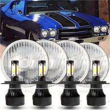 For Chevy Chevelle 1964-1970 4pcs 5-34 5.75 Inch Led Headlight Hilo Beam For Chevy Chevelle 1964-1970 4pcs 5-34 5.75 Inch Led Headlight Hilo Beam