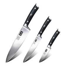 SHAN ZU 3PCS Japanese Kitchen Knife Set High German Stainless Steel Chef Sets