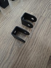 8x Black Metal U Brackets Mounting Clips Heavy Duty (4 Pairs)