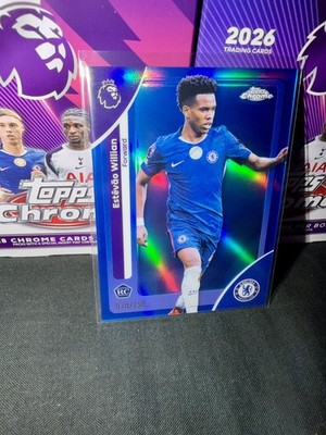 Topps Chrome Premier League 2026 Estevao Willian /150 Blue Colour Match Rookie