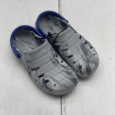 Rugged Shark Shoes Youth Size 12 Gray Black Marble Clog Slip On Sandals Water