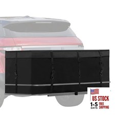 Hitch Cargo Carrier Bag, Waterproof Cargo Bag, 12.5 cu. ft 53"x20"x20" Black