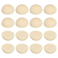 15mm Half Wood Beads 30 Pack Unfinished Natural Wooden Beads Split Wood Balls