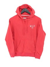 Jack Wills Women's Hoodie UK 8 Red 100 Cotton Pullover