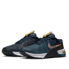 NIKE METCON 8 VERDE AZULADO AZUL MARINO BLANCO ROSA - TALLA UK 7 - TOTALMENTE NUEVAS