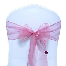 Pack of 50 Organza Chair Sashes for Weddings  Events D cor  Sheer Shiny Din...