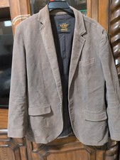 GAP Men's Sport Coat Blazer Jacket Three Button Brown Sueded Cotton MEDIUM