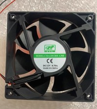 CAC CHA12012BH-A38B DC12V 0.70A 2-Wire 12CM Cooling Fan