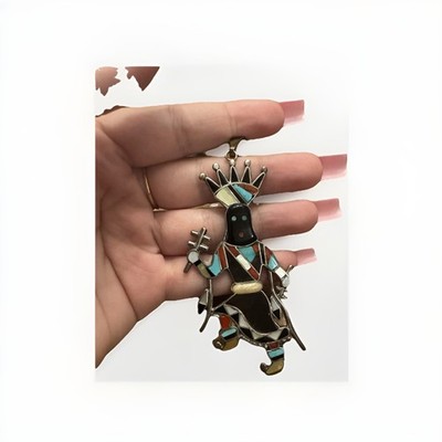 Vera Luna Zuni Apache Crown Dancer pin/pendant