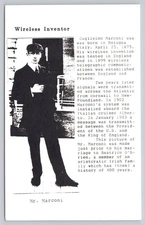 Vintage Wireless Inventor Guglielmo Marconi Historical Postcard