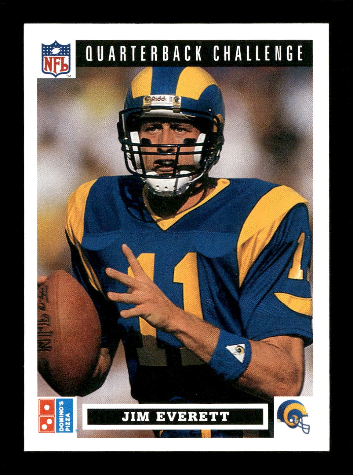 1991 Upper Deck Domino's The Quarterbacks #13 Jim Everett Los Angeles Rams