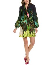 Valentino Silk Mini Dress Women's Navy 38