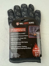 Grill Armor Oven Gloves – 932°F Heat, Fire & Cut Resistant Mitts for BBQ, Gri...