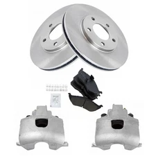 Front Ceramic Brake Pad, Rotor & Caliper Kit for Dodge