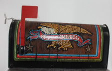 Vtg Galvanized Metal Rural Farmhouse Mailbox ...