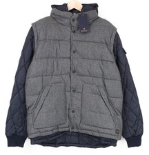 Scotch & Soda Ams Couture Giacca Uomo XL Grigio Blu Mistura Di Lana Gilet Con