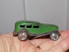 Vintage Tin Toy Car with Tin Wheels