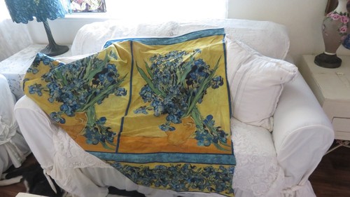 Boulon Vincent Van Gogh Rober Kaufman jamais utilisé tissu cours iris bleu - Photo 3/14