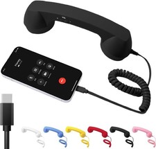 Type-C Retro Telephone Style Landline Handle Receiver, Telephone Handset