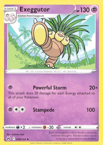 EXEGGUTOR 058/159 CROWN ZENITH POKEMON NEAR MINT
