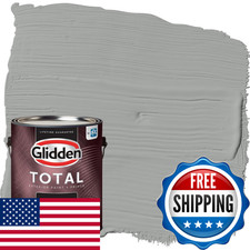 Glidden Total Exterior Paint Premiumr All-In-One Stepping Stone/Gray Semi-Gloss