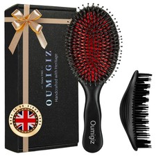 Handmade Boar Bristle Hair Brush - Natural Wood Detangler for All Hair Types