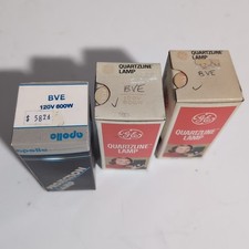 BVE 600W 120V Projector Lamp Bulb GE Apollo NOS Lot Of 3