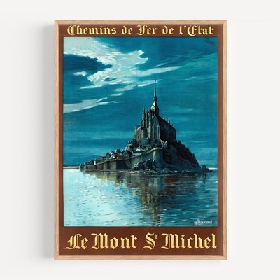 Chemins de Fer de l_État Le Mont St. Michel Retro Travel Poster