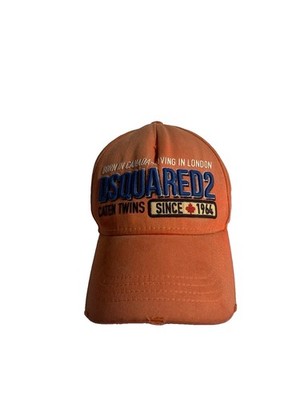 DSQUARED2 Caten Twins Since 1964 Orange Baseball Cap Hat Family Business SS19#K5
