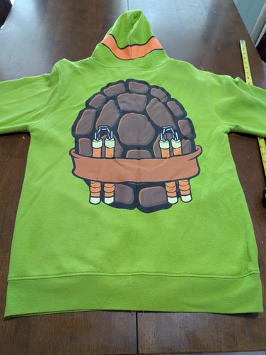 TMNT Michaelangelo Hoodie Full Zip Nickelodeon 2013 Size Adult Medium - Picture 12 of 17