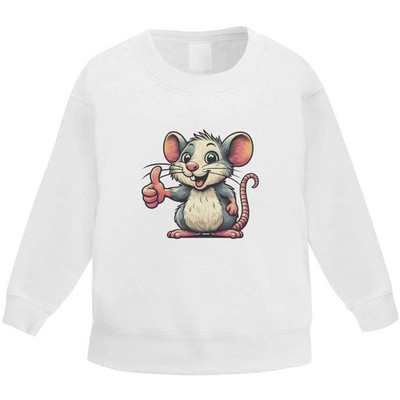Kinder Sweatshirt / Pullover / Pulli ''Süße Ratte Daumen hoch'' (KW059630)