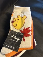 DISNEY WINNIE THE POOH Character Socks Crew 4 Pairs Socks Size 4-10