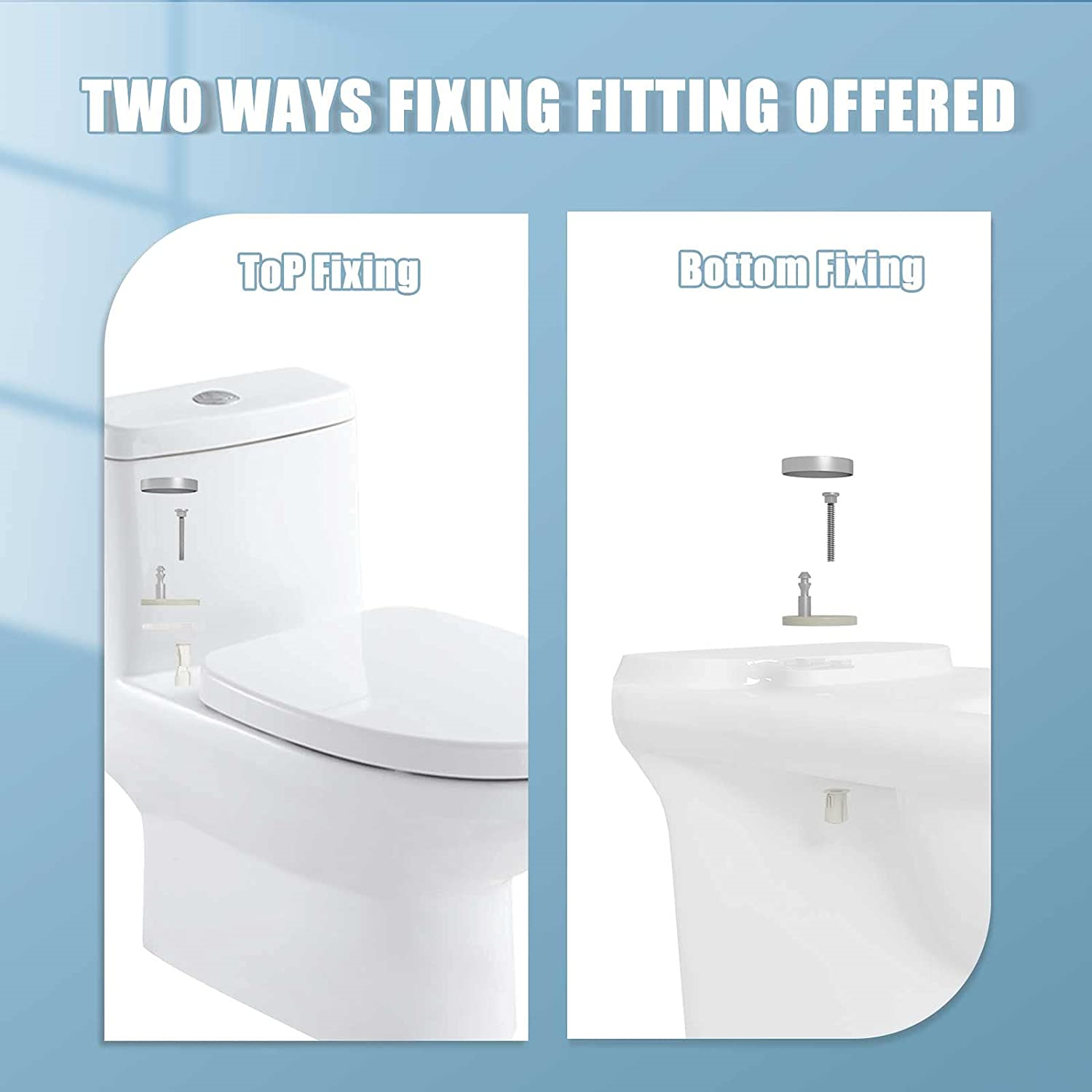 WOLTU Toilet Seat Soft Close Easy Cleaning Loo Seat with Adjustable