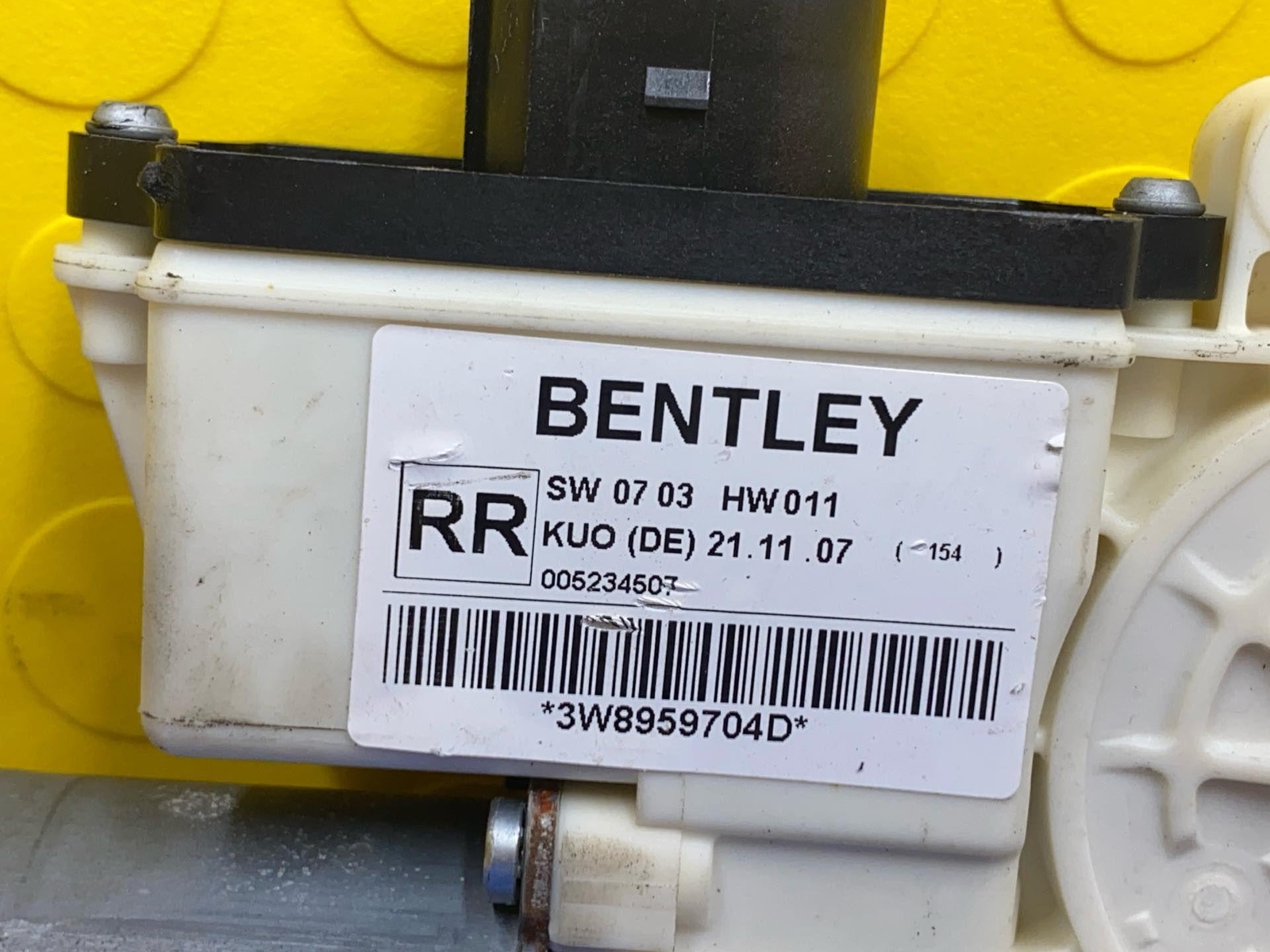 08 09 10 BENTLEY Right Quarter Power Window Motor OEM 3W8959704D