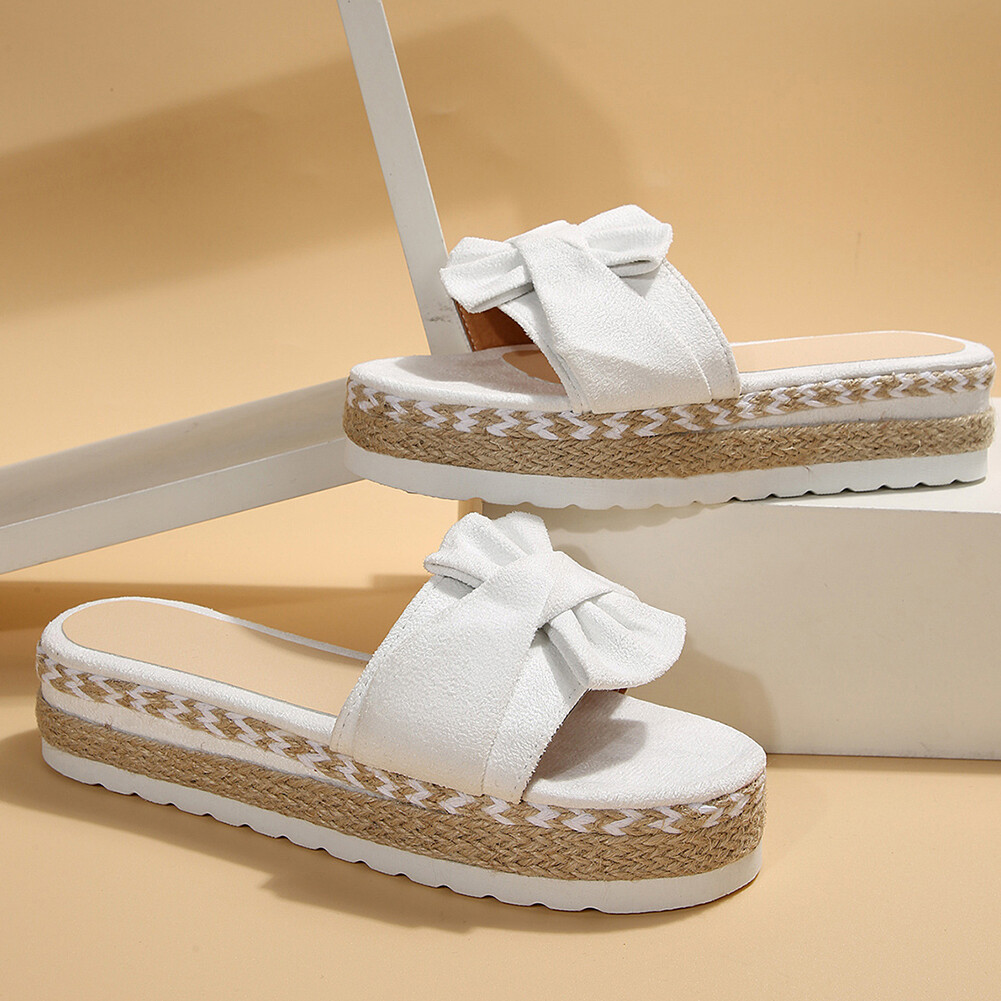 APL Ciabatta donna Boemia fiocco zeppe plateau altezza aumento per viaggio mare