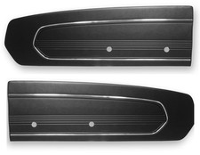 Mustang Door Panels Standard Vinyl Pair 1967 Black - Tmi