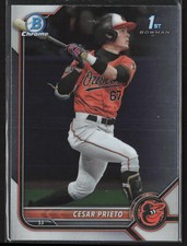 2022 Bowman Chrome Cesar Prieto BCP-206 1st Chrome | St. Louis Cardinals