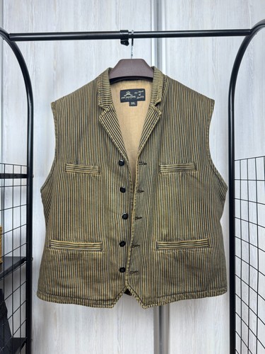 Pike Brothers Sanforized gestreifte Baumwolle Japan Weste Gr. 3XL