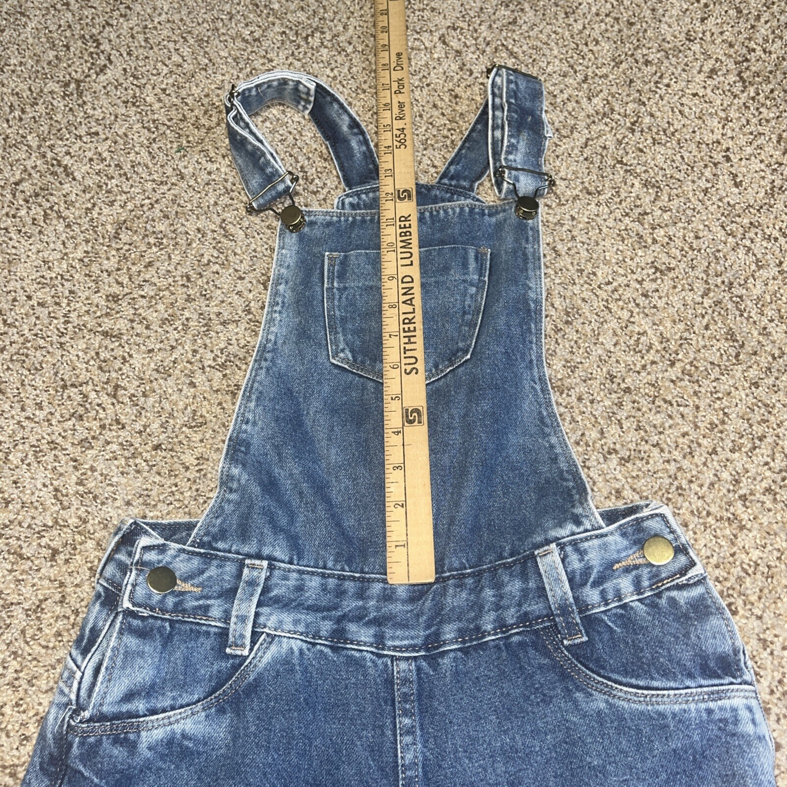 Youth Girls JuJu Bandeira Bob Banderia Denim Overalls Size 16 - View 9