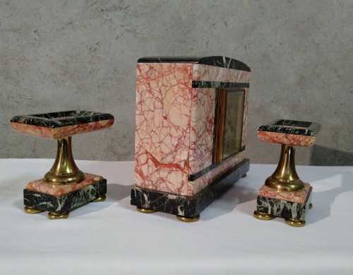 Pendolo Oggetto Decorativo Di Caminetto Art Deco IN Marmo - Foto 6 di 12