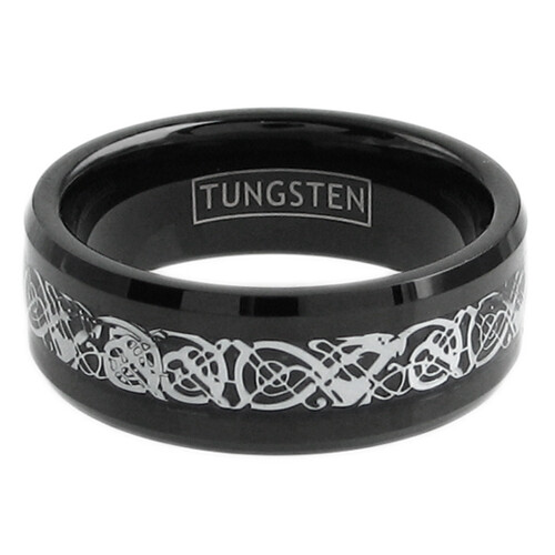 8mm Celtic Dragon Tungsten Ring Mens Jewelry Wedding Band (Choose Color) GOT TW - Picture 6 of 10