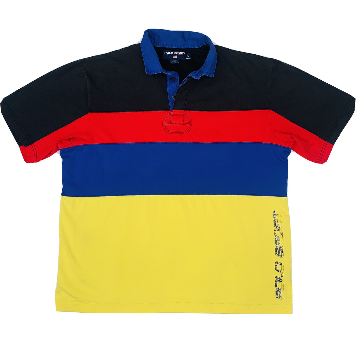 Vintage Polo Sport Polo Shirt Men Large 90s Color Block Vintage Polo Sport Polo Shirt Men Large 90s Color Block