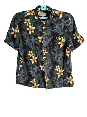 Island Shores Short Sleeve Shirt Aloha Hawaiian Floral MultiColor Men XL