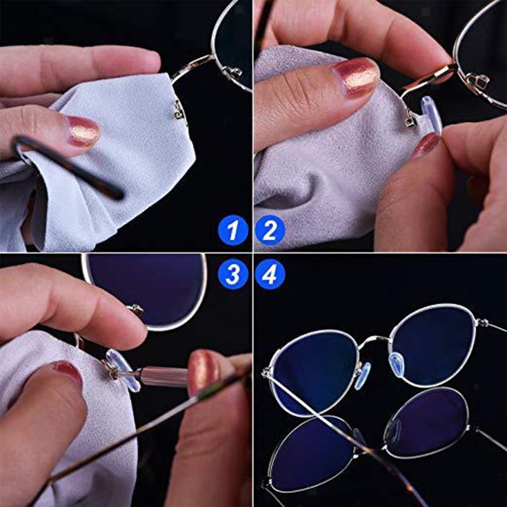 Spectacle Glasses Sunglasses Screws Nuts Pads Eyeglass Repair Tool Kit