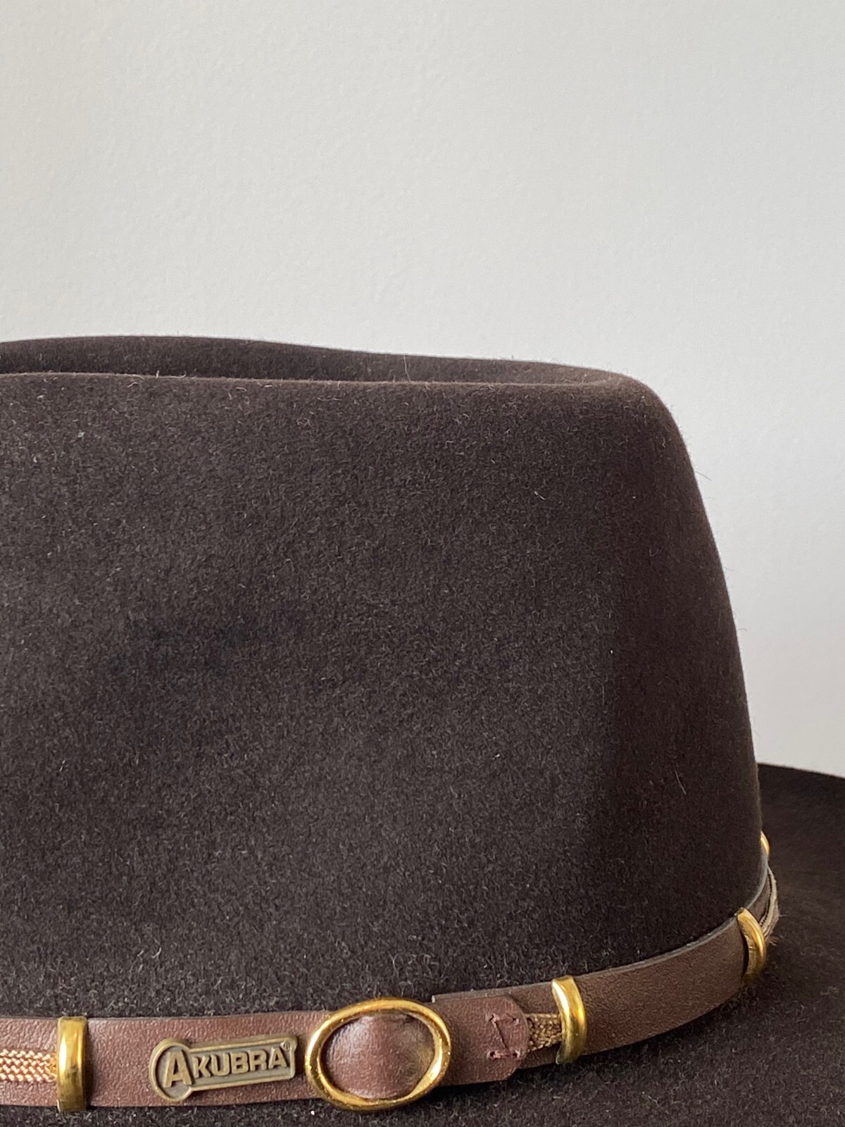 AKUBRA "The Boss" Tanbark Brown Fur Felt Hat, Size 56 Australian