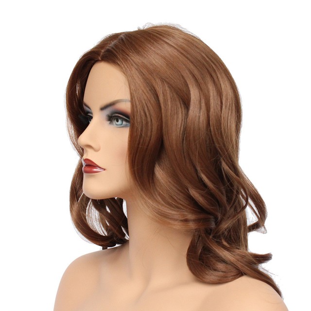 Classic Cap women Synthetic curly wavy Long Crushed Garnet wig HengFeng