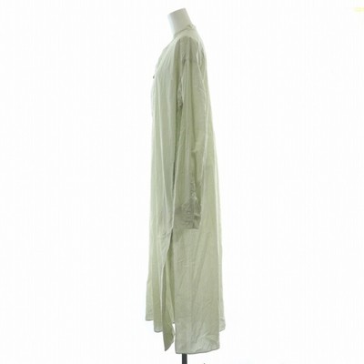 Auralee FINX SILK STRIPE LONG ONE PIECE DRESS MIMOREL SLEEVE BANDS  